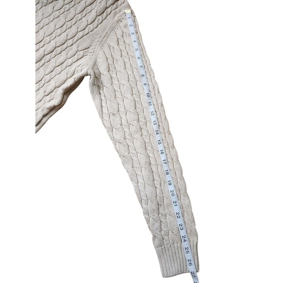 Bullock & Jones Fisherman Cable Knit Sweater Mens XXL Beige Cotton Cashmere - Picture 14 of 14